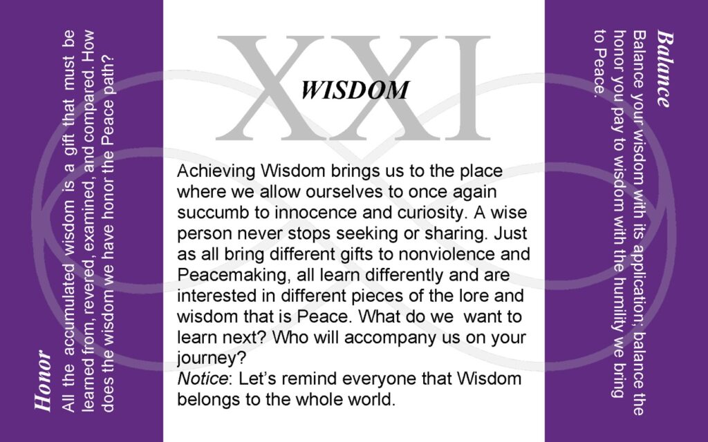 XXI — Wisdom